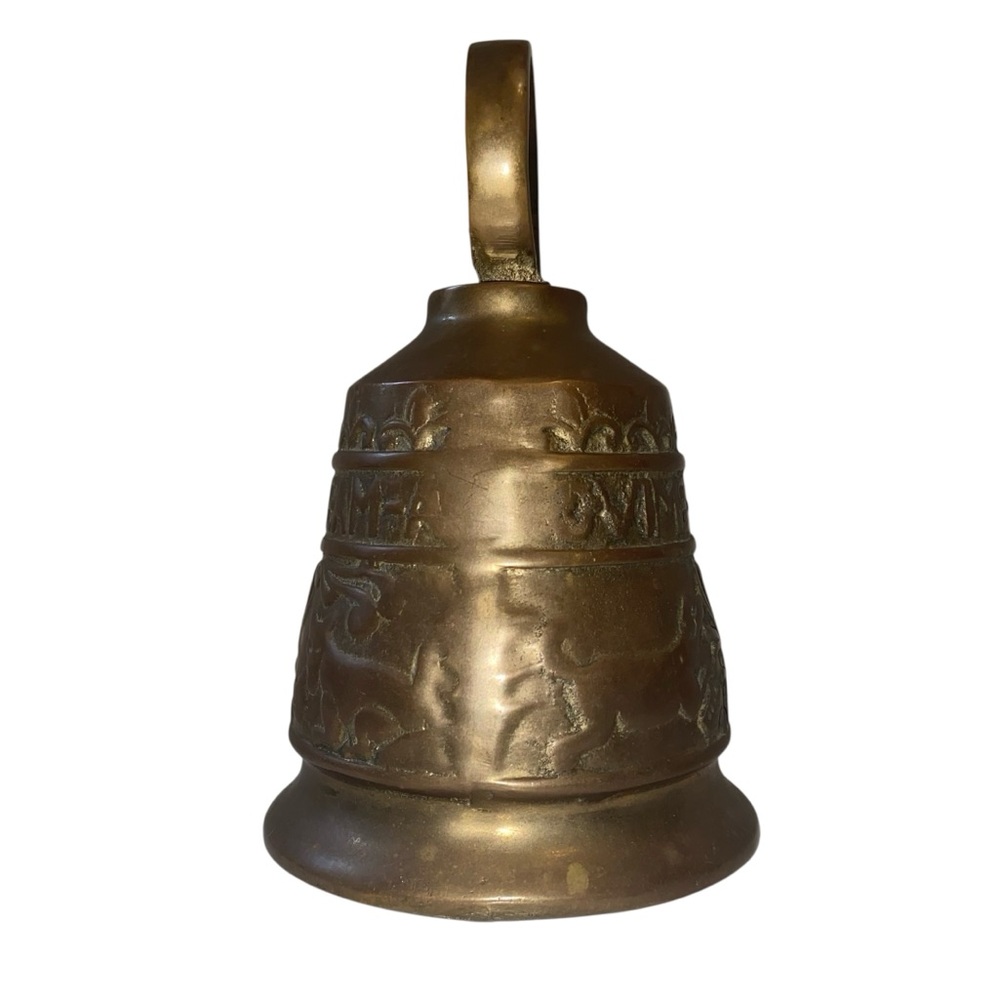 Vintage Brass Monastery Church Bell Rustic Old World Charm - Picture 4 of 13
